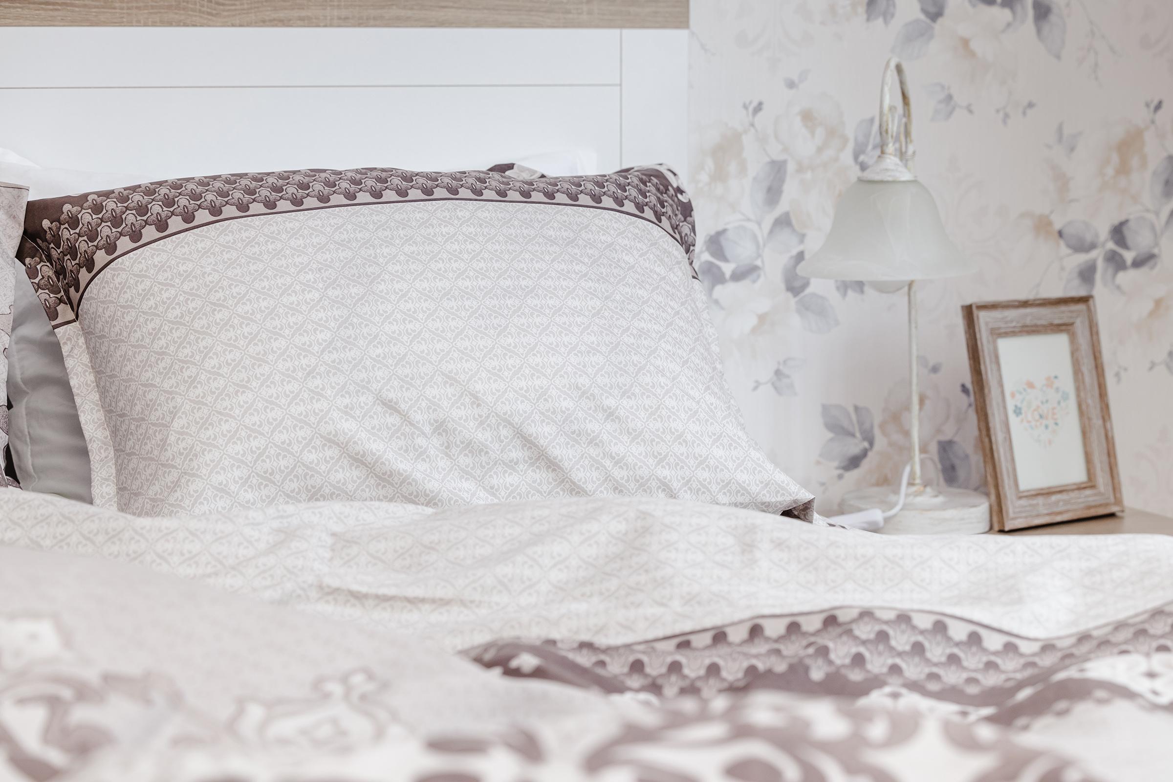 3 piese 200/220 cm; Microfibra Lenjerie de pat 02431, maro  4